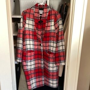 Old Navy Plaid Pea Coat